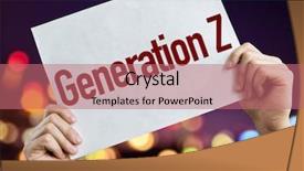  Presentation with generation - PPT theme having demography - generation z placard with night background and a coral colored foreground