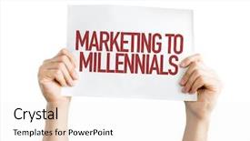  Presentation with millennials - PPT layouts enhanced with demography - marketing to millennials isolated background and a sky blue colored foreground