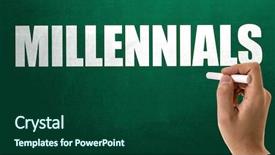  Presentation with millennials - PPT layouts enhanced with demography - millennials background and a forest green colored foreground