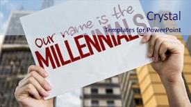  Presentation with millennials - Slide deck enhanced with demography - our name is the millennials background and a lemonade colored foreground