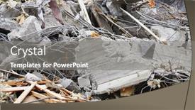  Presentation with rubble - Beautiful presentation featuring demolition-site-rubble-concrete backdrop and a gray colored foreground