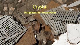  Presentation with building modeling information - Colorful slide set enhanced with demolition waste - pile of debris backdrop and a  colored foreground