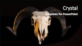  Presentation with skull - Slide deck enhanced with demon - front view of a ram background and a black colored foreground