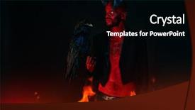  Presentation with raven black - PPT theme enhanced with demon with a black raven background and a black colored foreground