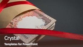  Presentation with bribe - PPT layouts consisting of demonetized one thousand indian rupee background and a tawny brown colored foreground