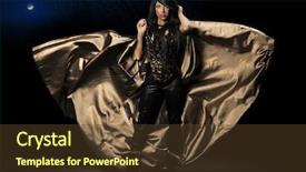  Presentation with vampire - Audience pleasing slides consisting of demoniac - female vampire with flying cloak backdrop and a  colored foreground