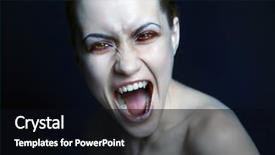  Presentation with vampire - PPT theme having demoniac - sexy vampire studio photo background and a black colored foreground