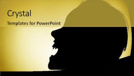  Presentation with vampire - PPT theme consisting of demoniac - silhouette of vampire background and a yellow colored foreground