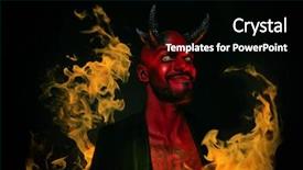  Presentation with horror movie - Theme with demons - close-up portrait of a bad background and a black colored foreground