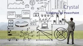  Presentation with strategy - Colorful PPT theme enhanced with demonstrating business success strategy backdrop and a sky blue colored foreground