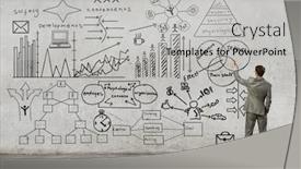  Presentation with strategy - Slide set consisting of demonstrating business success strategy background and a light gray colored foreground