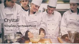  Presentation with pastry chef - Slide set consisting of demonstration - pastry chef showing students how background and a lemonade colored foreground