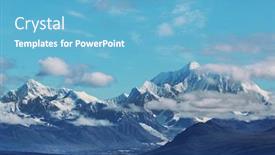  Presentation with usa - Theme consisting of denali-mckinley-peak-in-alaska background and a light blue colored foreground