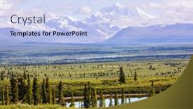  Presentation with usa - Colorful presentation enhanced with denali-mckinley-peak-in-alaska backdrop and a sky blue colored foreground