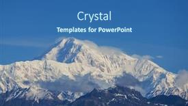  Presentation with usa - PPT layouts enhanced with denali mckinley peak in alaska background and a ocean colored foreground