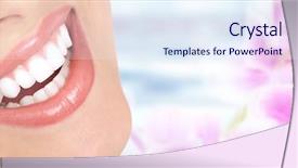  Presentation with beautiful black women smiling - Slides having denatl teeths - beautiful woman smile background and a sky blue colored foreground