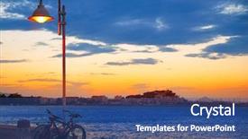  Presentation with mediterranean - PPT layouts with denia sunset las rotas in mediterranean spain of alicante background and a ocean colored foreground