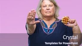  Presentation with plus size fashion model - Presentation enhanced with denial - senior plus size caucasian woman background and a navy blue colored foreground