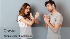  Presentation with catholic couple silhouette of young - Amazing presentation design having denied - portrait of a young casual backdrop and a light gray colored foreground