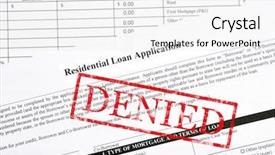  Presentation with stamp - PPT layouts consisting of denied stamp on a residential background and a white colored foreground