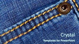  Presentation with suture - Colorful slide set enhanced with denim background with suture backdrop and a ocean colored foreground