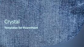  Presentation with jeans blue denim texture - Theme enhanced with denim blue jeans texture-close background and a ocean colored foreground