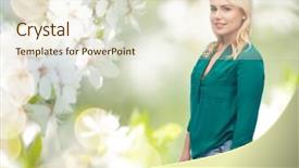  Presentation with jeans denim - PPT theme with denim eco - spring plus size and people background and a cream colored foreground