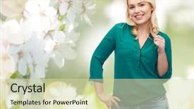  Presentation with jeans denim - Audience pleasing PPT theme consisting of denim eco - spring plus size and people backdrop and a soft green colored foreground