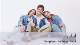  Presentation with teens - Slide deck enhanced with denim-fashion-teenage-style-fashion background and a lemonade colored foreground