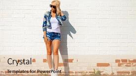  Presentation with jeans denim - PPT layouts with denim jacket and shorts fashion background and a  colored foreground