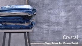  Presentation with texture jeans texture denim - Presentation theme enhanced with denim-jeans-and-belt background and a gray colored foreground