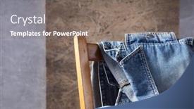  Presentation with texture jeans texture denim - Colorful PPT layouts enhanced with denim-jeans-and-jacket backdrop and a gray colored foreground