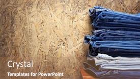  Presentation with texture jeans texture denim - Beautiful slide deck featuring denim-jeans-at-wooden-shelf backdrop and a coral colored foreground