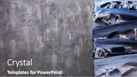  Presentation with texture jeans texture denim - Presentation design enhanced with denim-jeans-on-old-abstract background and a gray colored foreground
