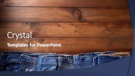  Presentation with texture jeans texture denim - Audience pleasing slide deck consisting of denim-jeans-on-old-wooden backdrop and a tawny brown colored foreground