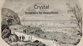  Presentation with saint - Amazing PPT theme having denis main town of reunion backdrop and a light gray colored foreground