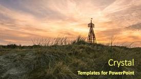  Presentation with denmark - Presentation design featuring denmark-s-oldest-seamark and a tawny brown colored foreground