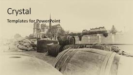  Presentation with notre dame paris france - PPT theme with denoising - docks of notre dame cathedral background and a lemonade colored foreground