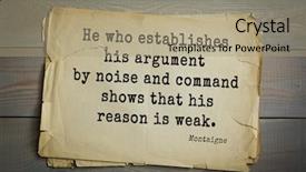  Presentation with philosopher - Amazing slide deck having denoising - top-100 french writer and philosopher backdrop and a coral colored foreground