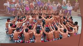  Presentation with ramayana - Amazing slide deck having denpasar-july-27-traditional-balinese backdrop and a coral colored foreground