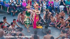  Presentation with ramayana - Amazing slide set having denpasar-july-27-traditional-balinese backdrop and a ocean colored foreground