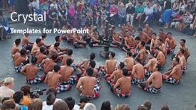  Presentation with ramayana - PPT theme with denpasar-july-27-traditional-balinese background and a ocean colored foreground