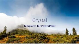  Presentation with earth day - Slide deck consisting of dense-cloud-covered-the-top background and a lemonade colored foreground