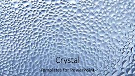  Presentation with kid water glass - Slide deck consisting of dense water drops on glass background and a light blue colored foreground