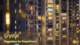  Presentation with housing - Slide set having densitry - abstract hong kong housing apartment background and a tawny brown colored foreground