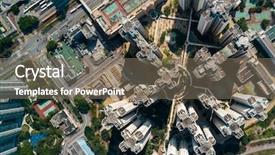  Presentation with view of hong kong - PPT theme consisting of densitry - aerial view of city background and a violet colored foreground