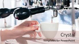  Presentation with automatic hand sanitizer dispenser - Cool new presentation theme with densitry - close-up of female hand backdrop and a coral colored foreground