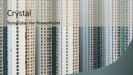  Presentation with high rise building cutaway - Presentation theme enhanced with densitry - hign density residential building background and a soft green colored foreground