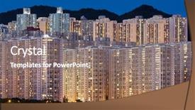  Presentation with hong kong - Colorful presentation enhanced with densitry - hign density residential buildings backdrop and a gray colored foreground