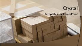  Presentation with woodworking - Beautiful slide deck featuring densitry - production manufacture and woodworking industry backdrop and a soft green colored foreground